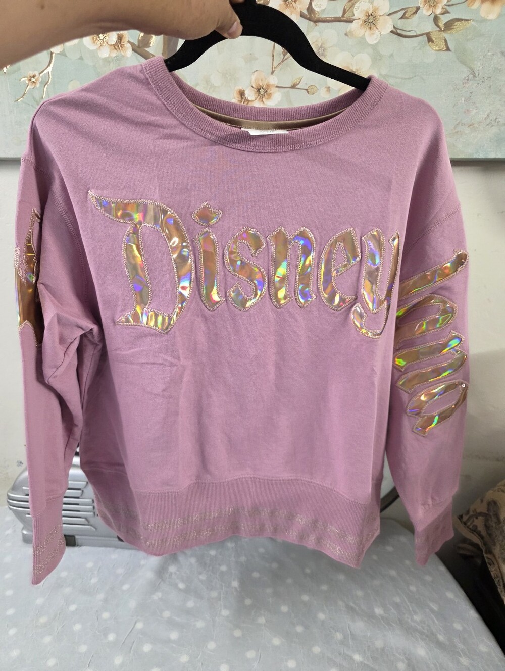 Disney Pink Iridescent Logo Pullover Size M